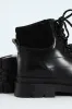 Lace Up Combat Boot - Black sold by Edgars