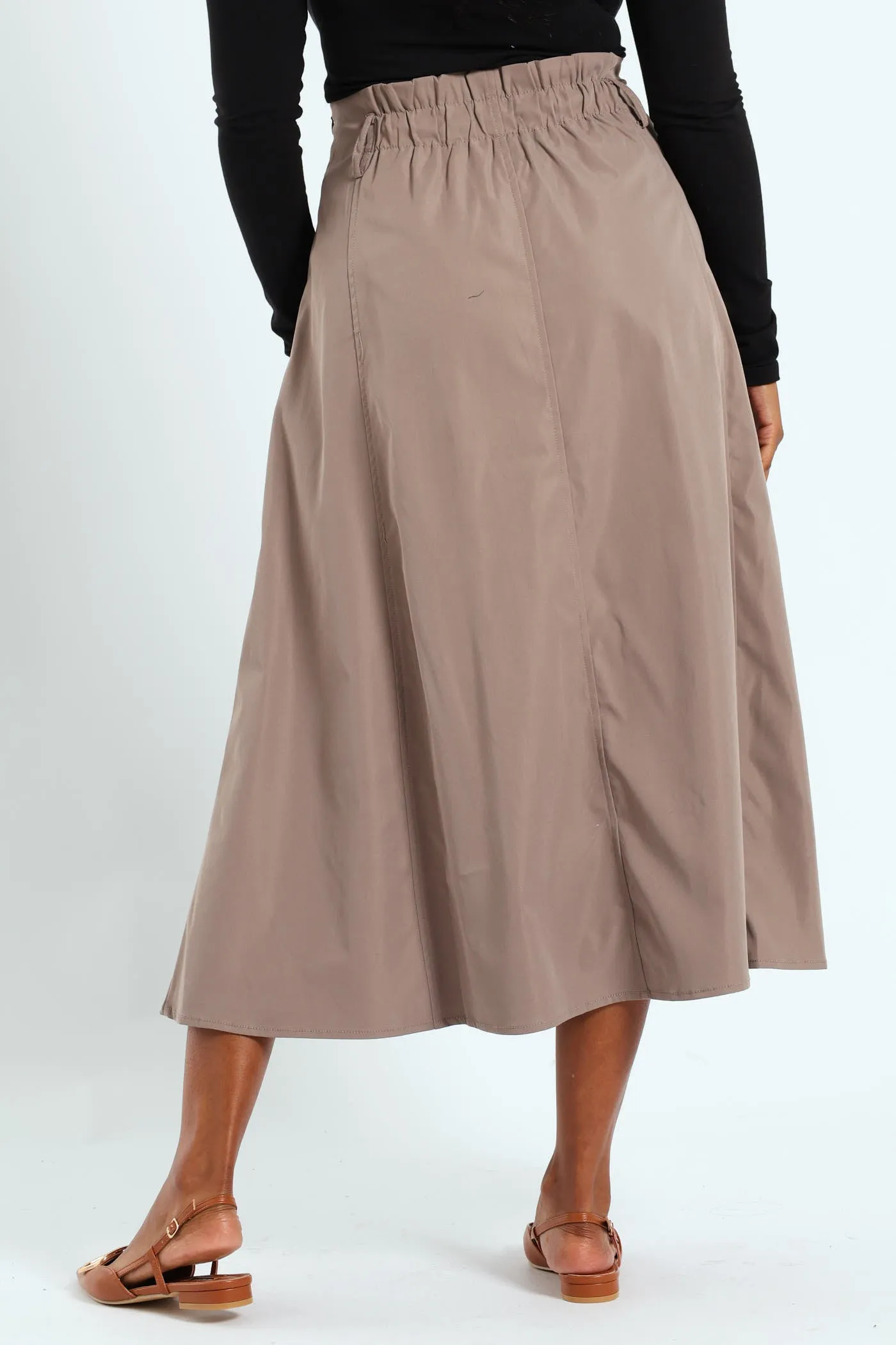 Panelled Flared Twill Midaxi Skirt - Taupe sold by Edgars product image thumbnail 3