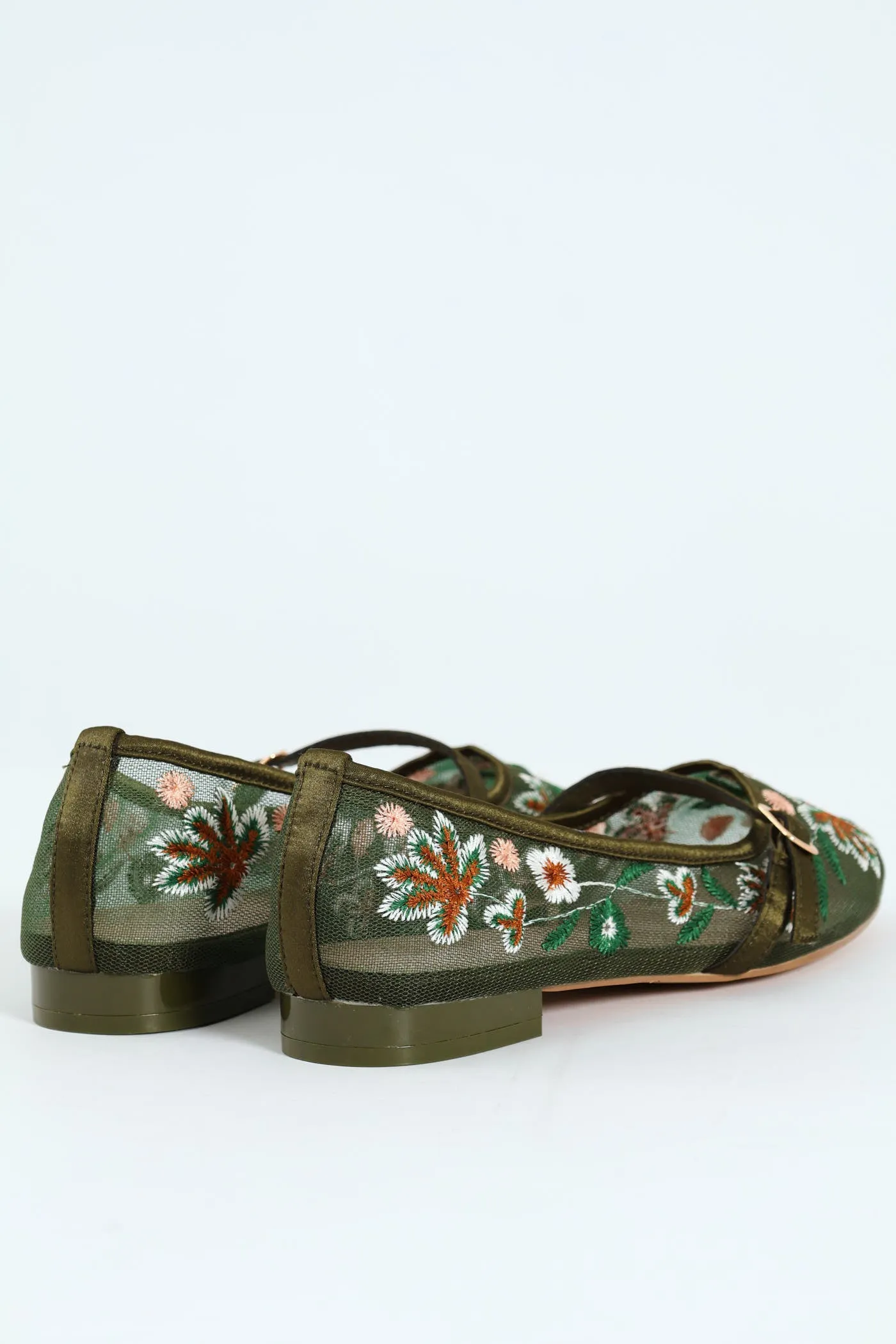 Embroidered Mesh Mary Jane Pump - Olive sold by Edgars product image thumbnail 4