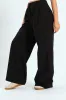 Pleated Tailored Wide Leg Pants - Black sold by Edgars