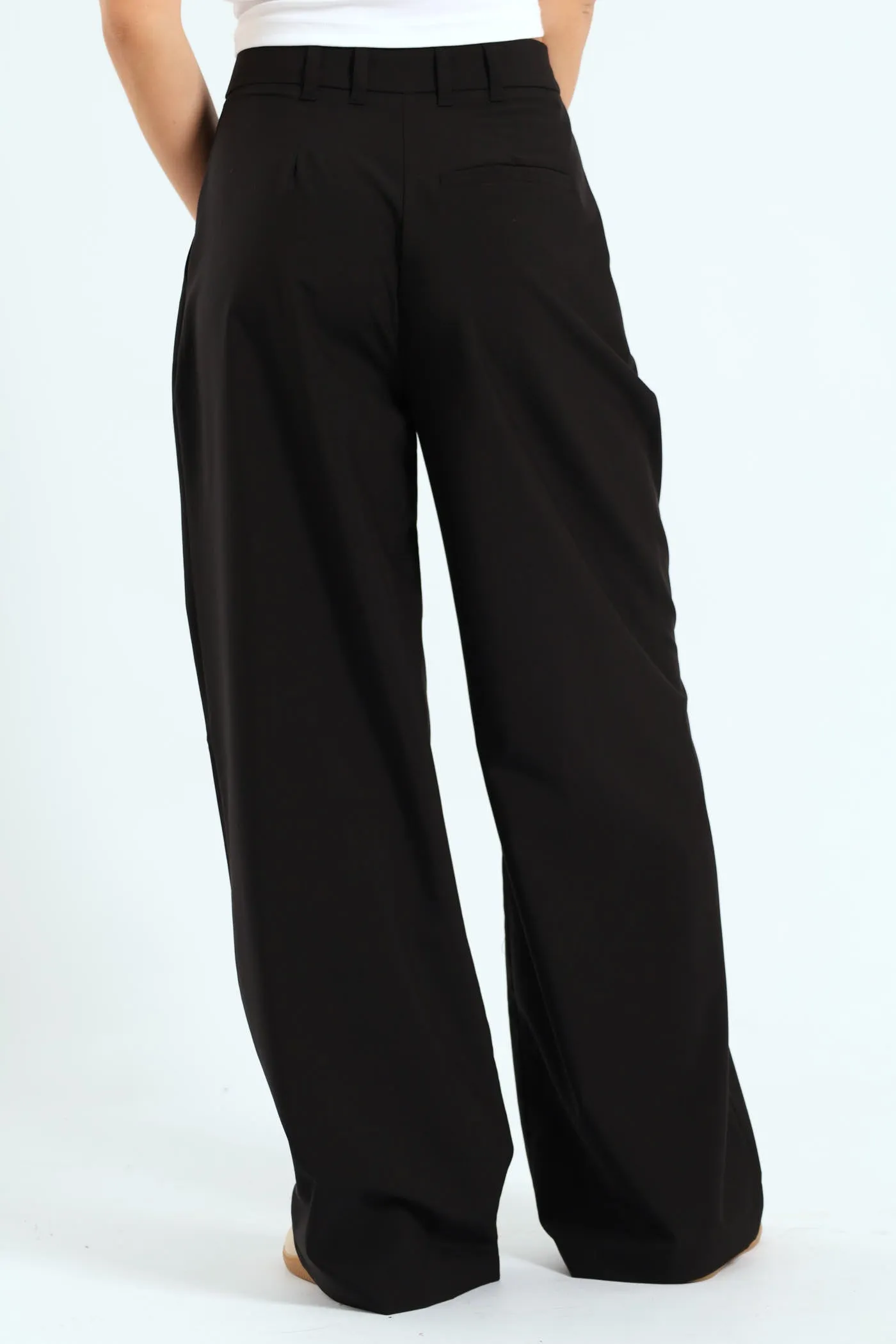 Pleated Tailored Wide Leg Pants - Black sold by Edgars product image thumbnail 3