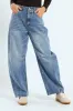 Forward Seam Barrel Jean - Mid Blue sold by Edgars 