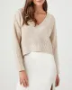 Regular V-Neck Pullover Sweater - Oatmeal sold by Edgars