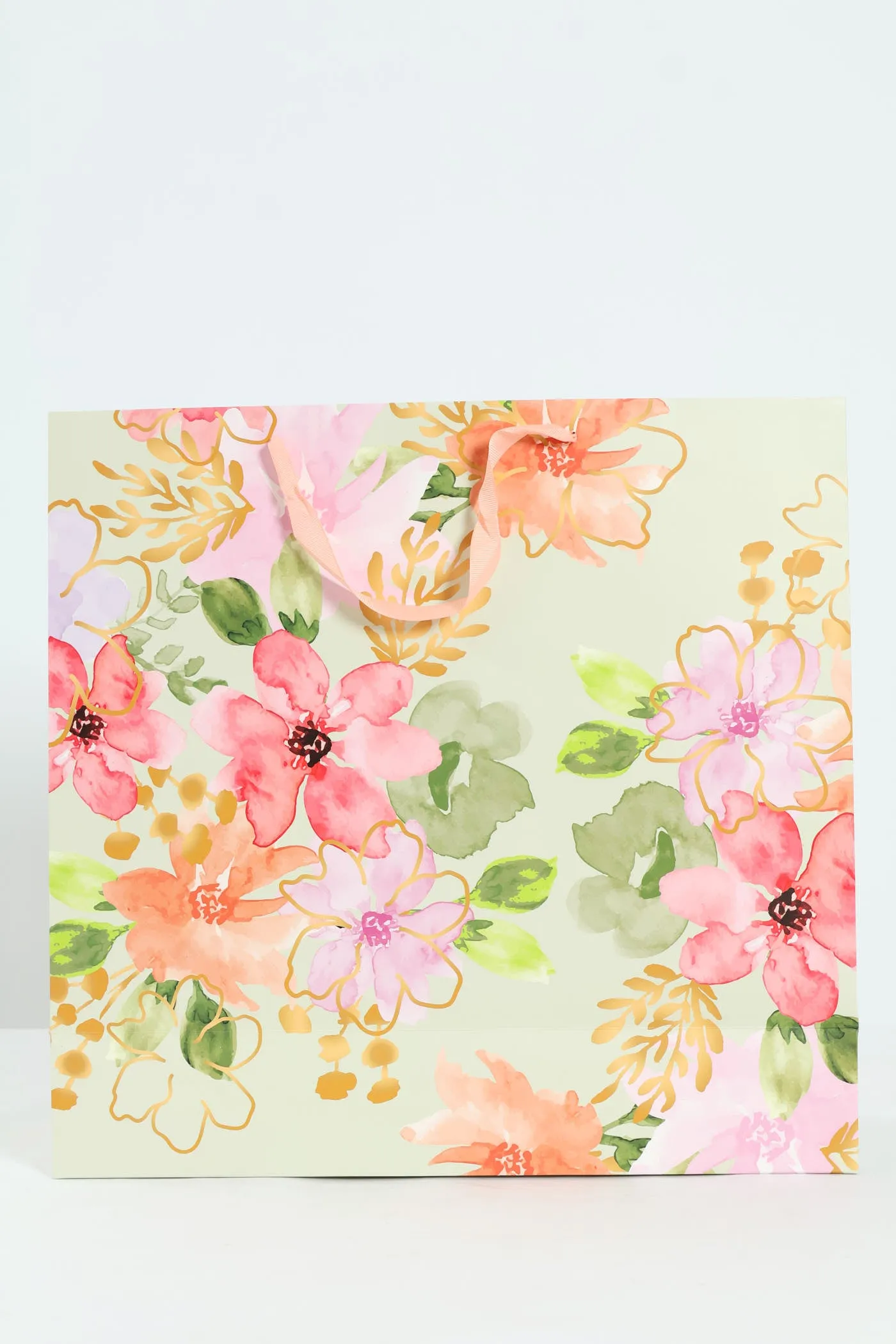 Large Floral Watercolour Gift Bag - Sage sold by Edgars product image thumbnail 5