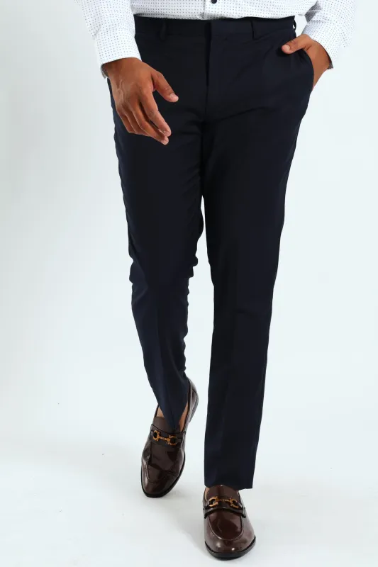 Slim Fit Viscose Blend Suit Trouser - Navy sold by Edgars