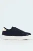Debossed Monogram Lace Up Sneaker - Navy sold by Edgars