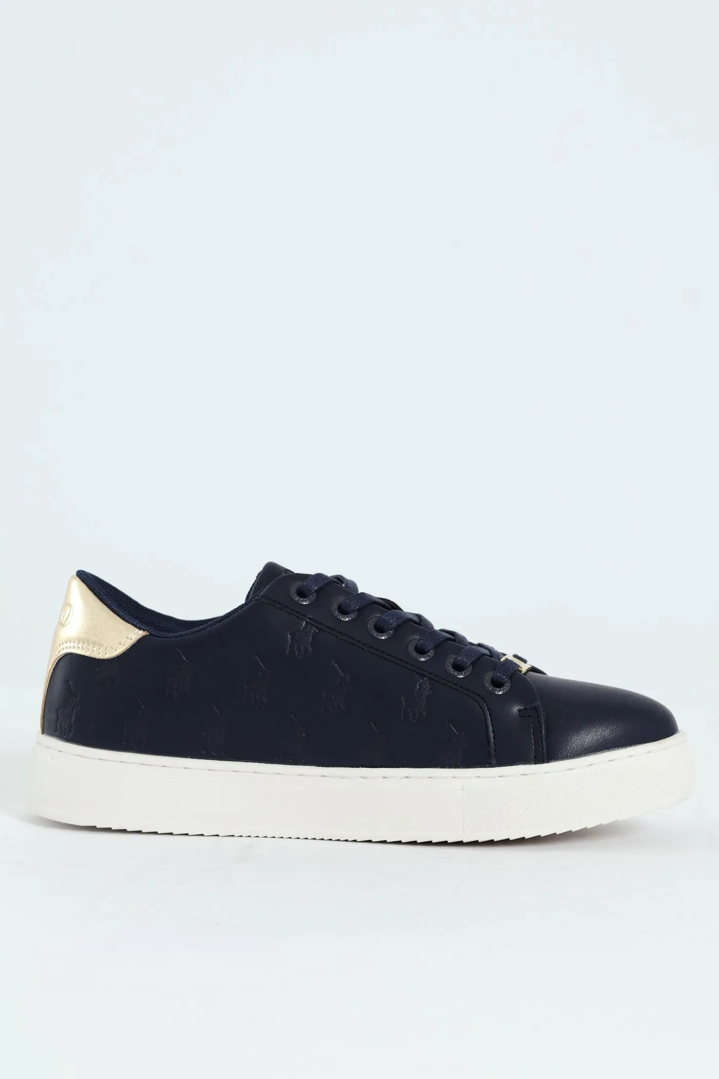 Debossed Monogram Lace Up Sneaker - Navy sold by Edgars product image thumbnail 4