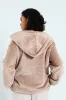 Crop Zip-Through Hearts Snuggie - Light Brown sold by Edgars 
