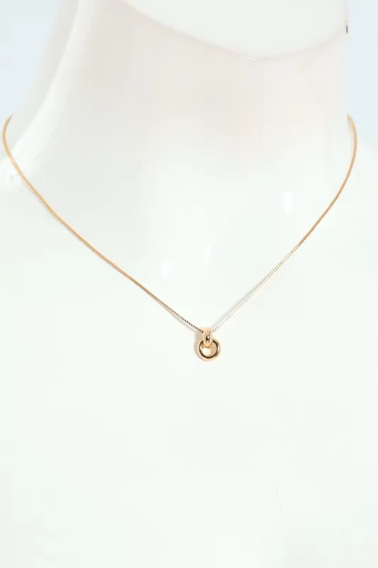 Doorknocker Pendant Necklace - Gold sold by Edgars
