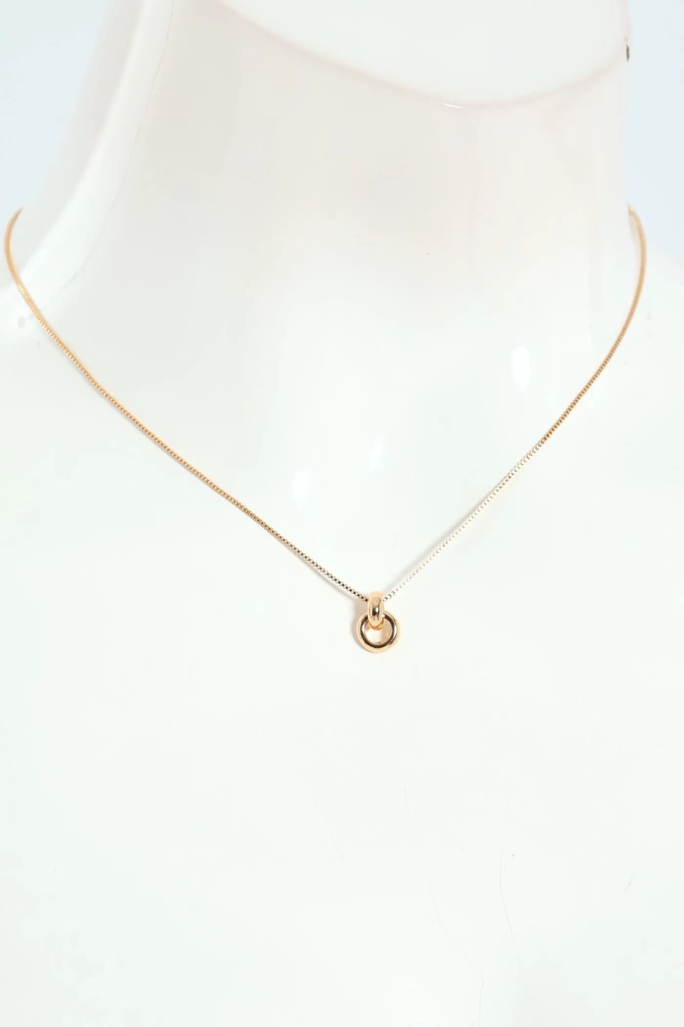 Doorknocker Pendant Necklace - Gold sold by Edgars