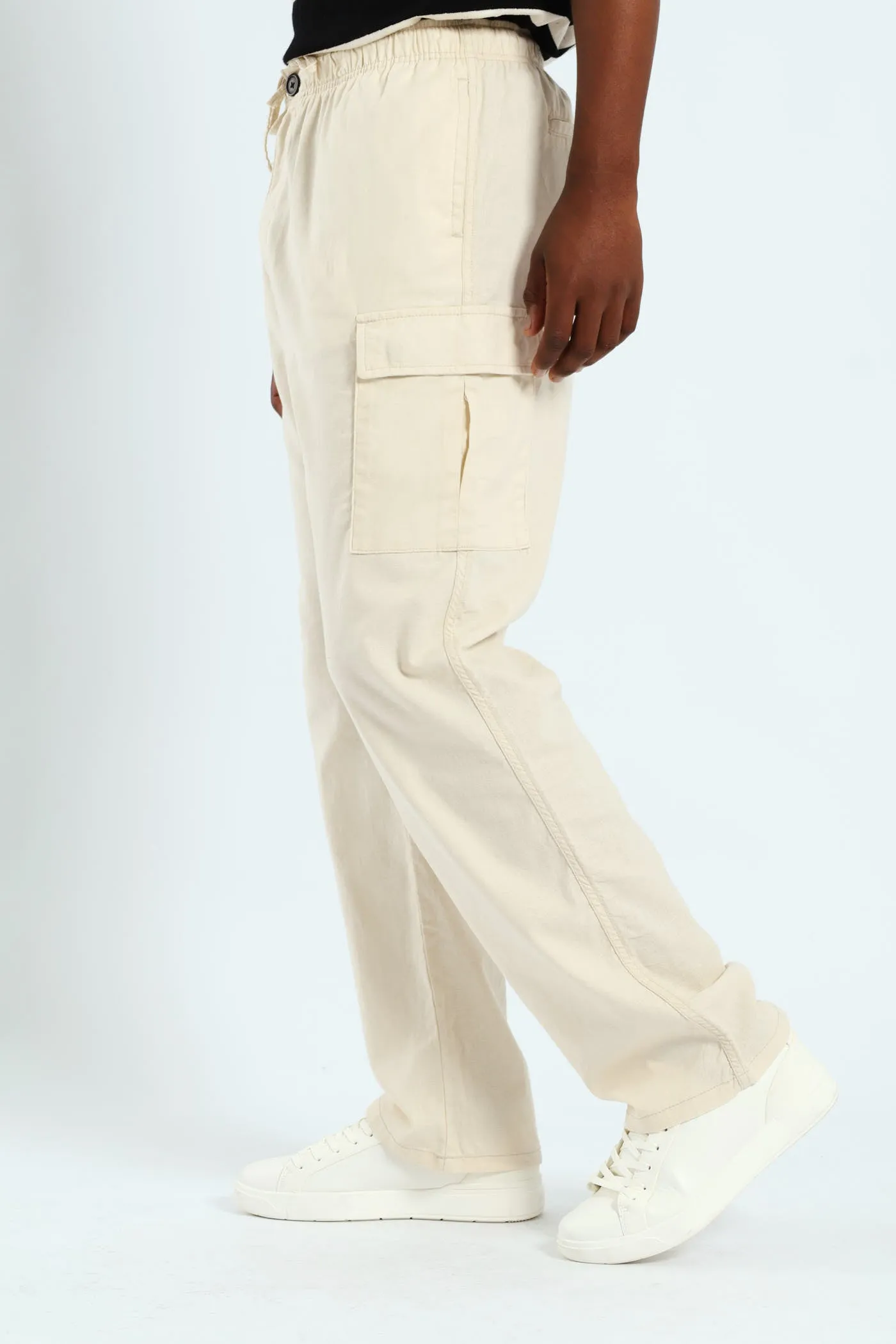 Linen Cargo Pants - Stone sold by Edgars product image thumbnail 3
