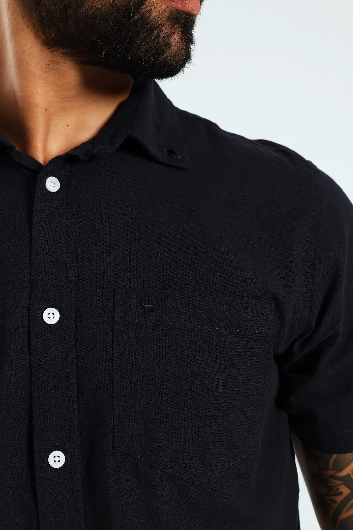 Short Sleeve Slub Shirt - Navy sold by Edgars product image thumbnail 4
