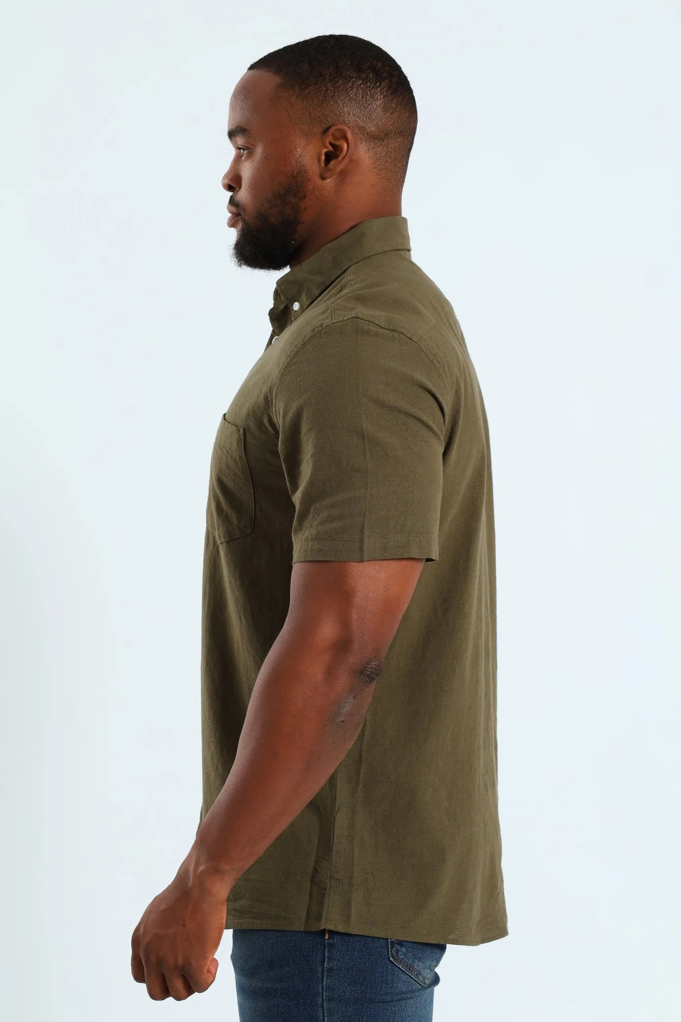 Short Sleeve Slub Shirt - Fatigue sold by Edgars product image thumbnail 2