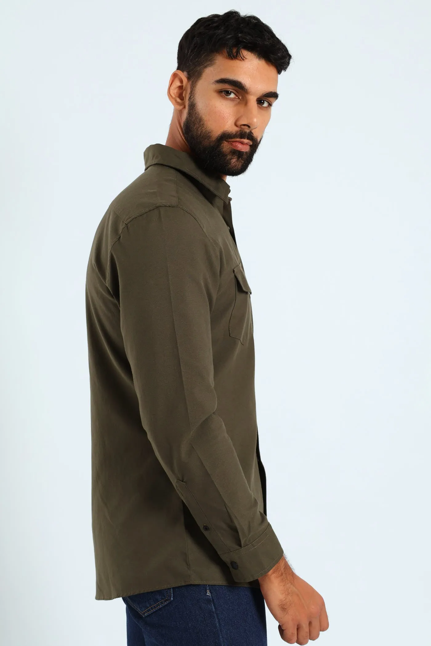 Long Sleeve Utility Over Shirt - Fatigue sold by Edgars product image thumbnail 3