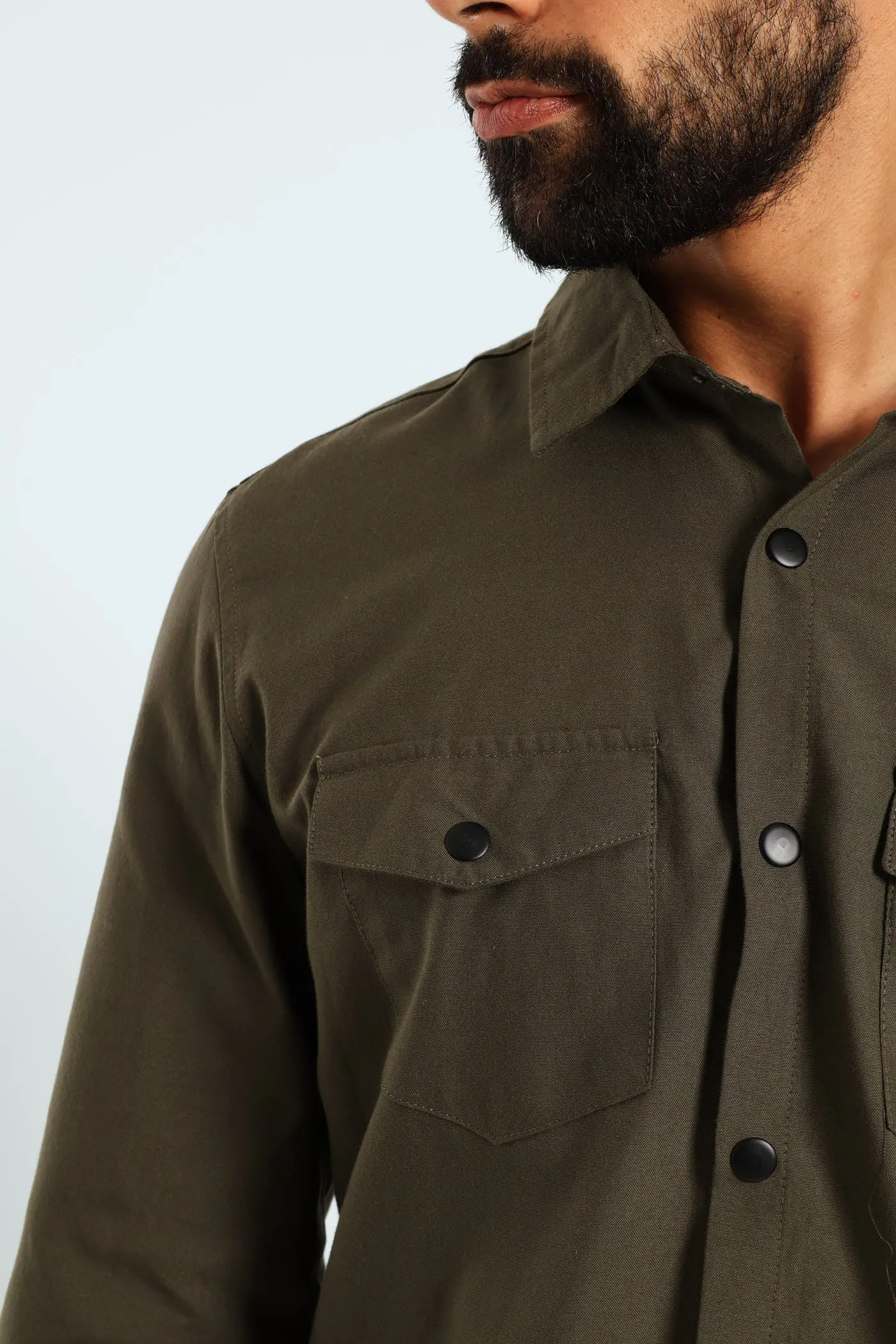 Long Sleeve Utility Over Shirt - Fatigue sold by Edgars product image thumbnail 2