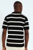 Waffle Stripe Fine Gauge Golfer - Black sold by Edgars 