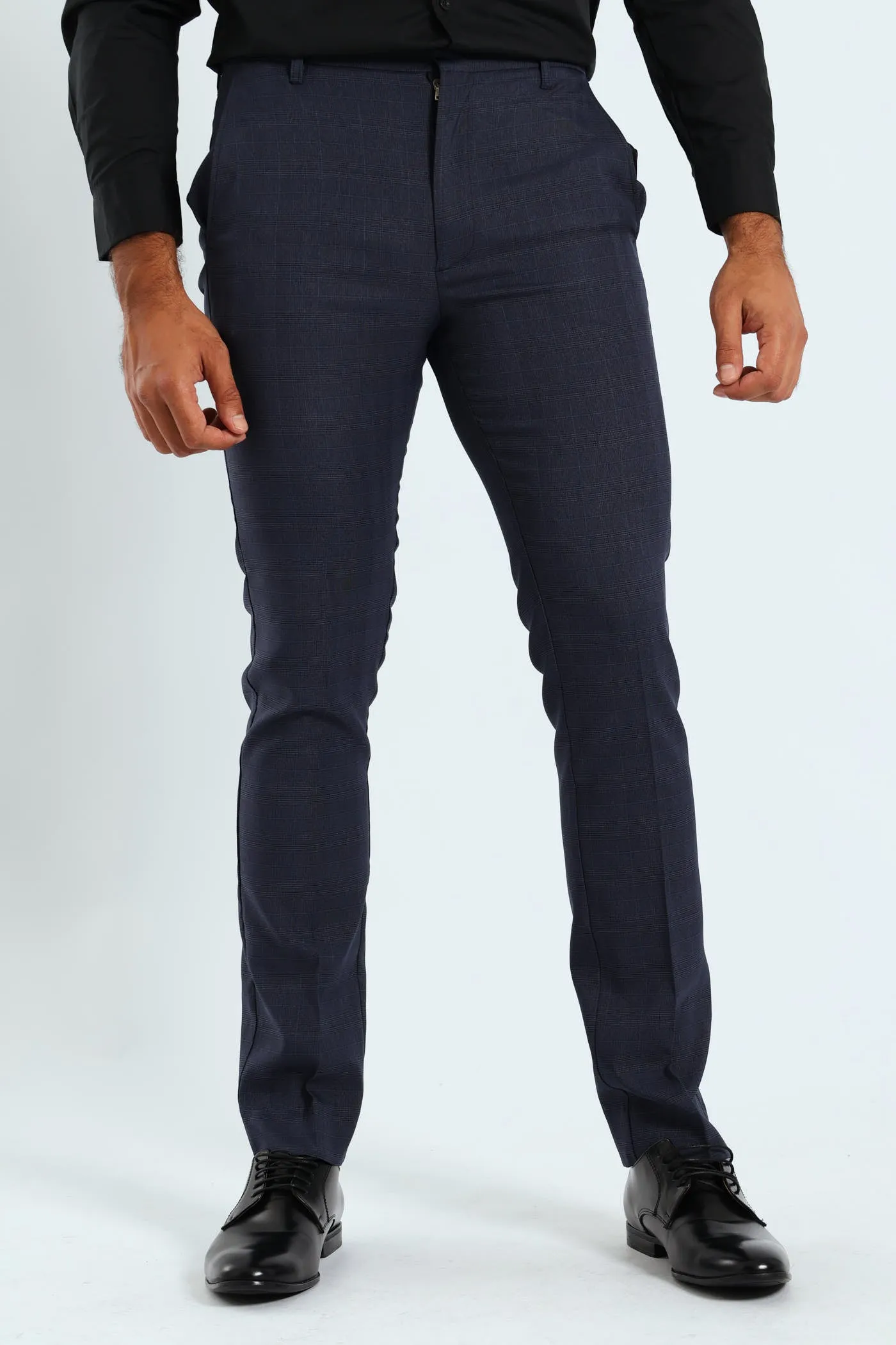 Check Trousers - Navy sold by Edgars