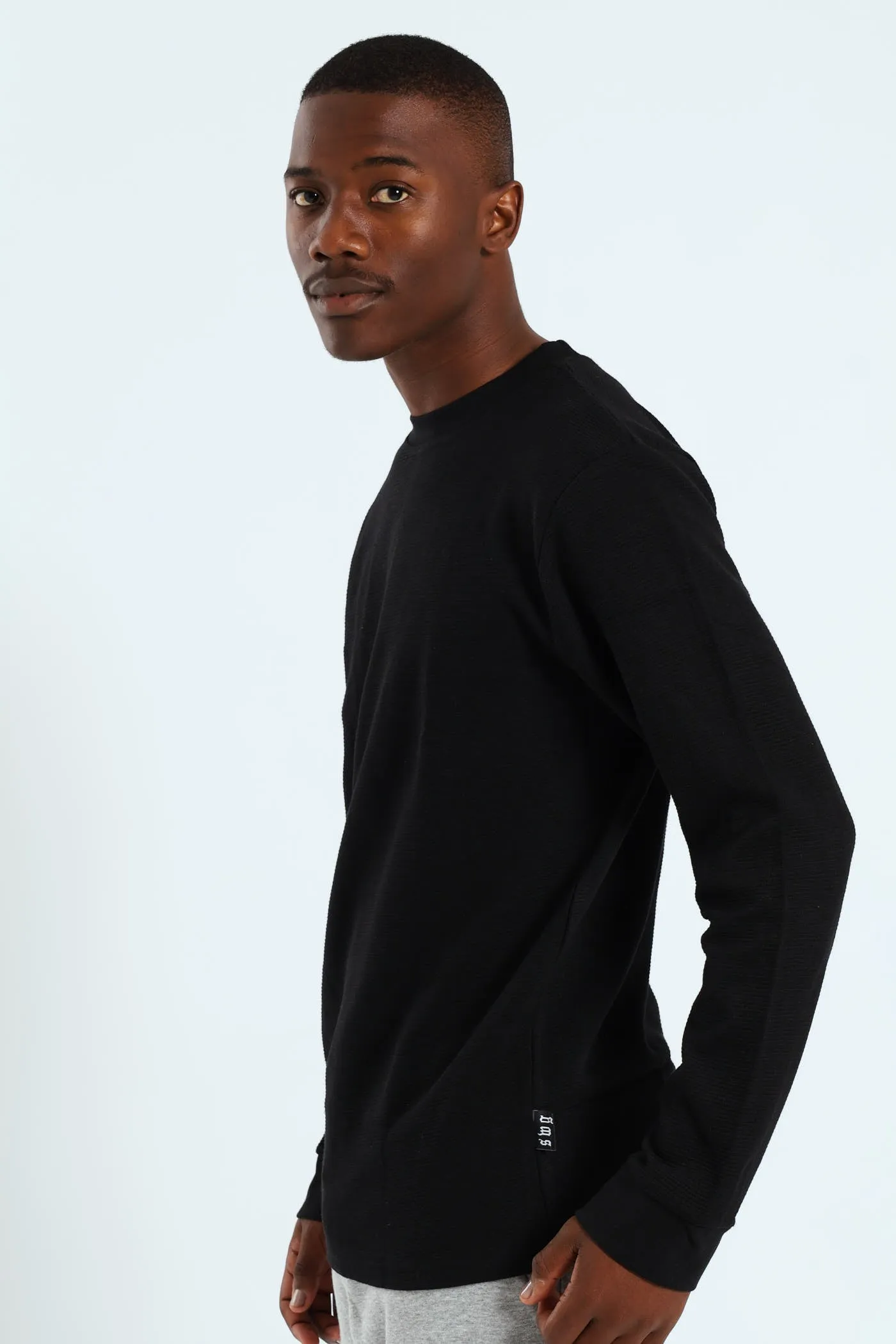 Long Sleevge Ottomon Crew Tee - Black sold by Edgars product image thumbnail 2