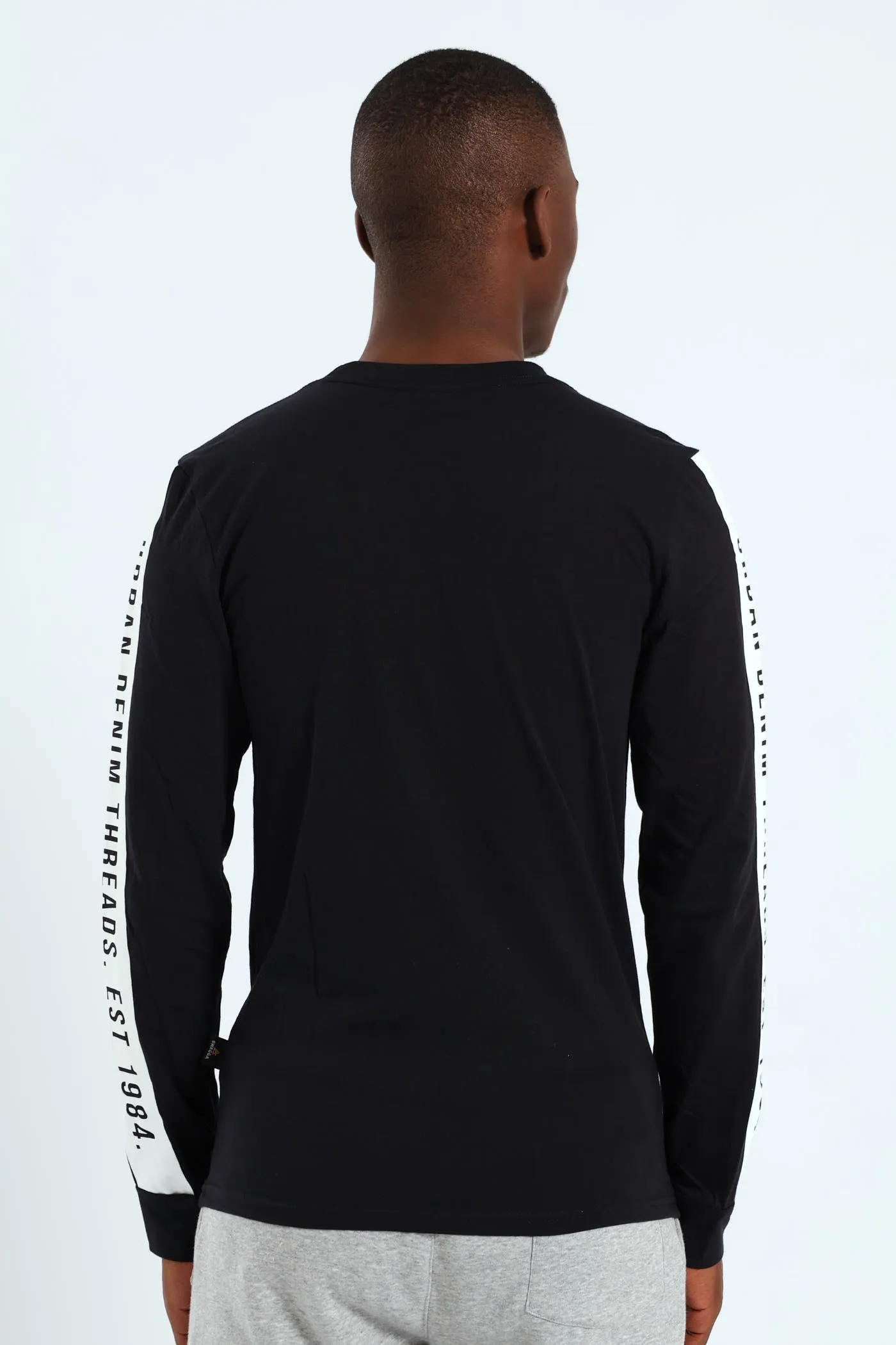 Long Sleeve Placement Print Tee - Black sold by Edgars product image thumbnail 3