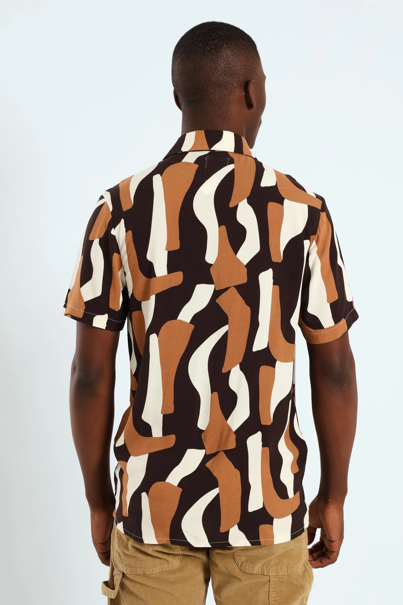 Geo Viscose Shirt - Brown sold by Edgars product image thumbnail 3