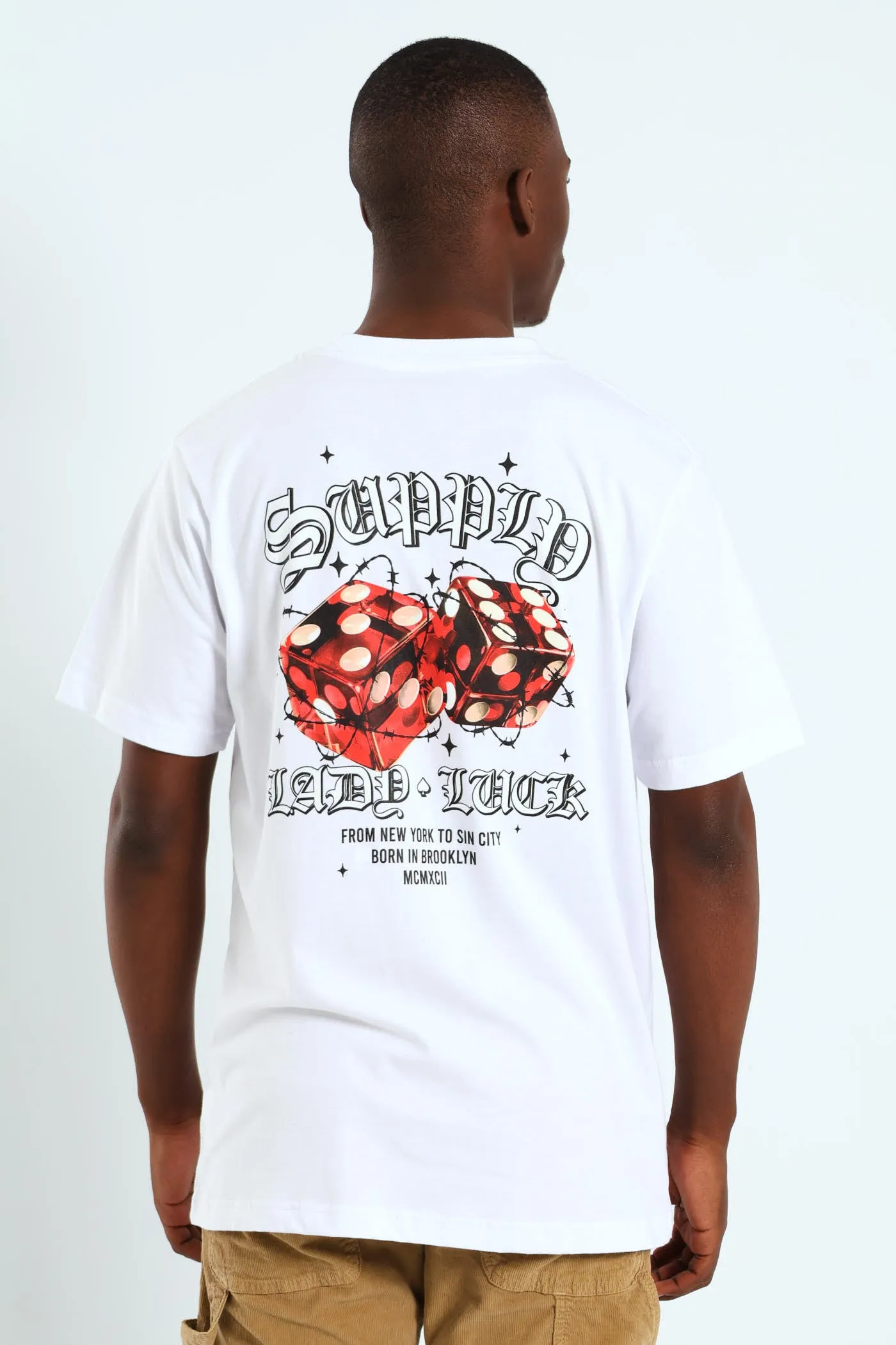 Dice Print Front & Back Tee - White sold by Edgars product image thumbnail 2