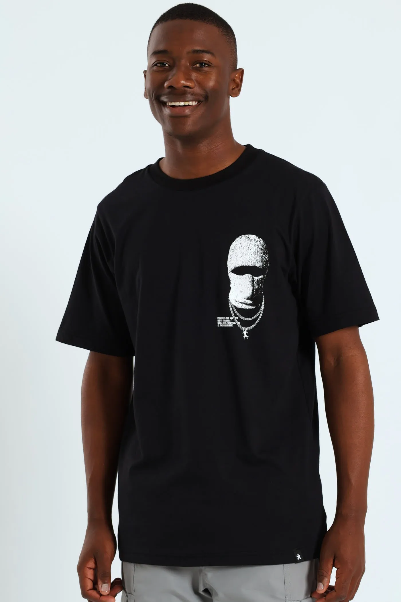 Mask Print Tee - Black sold by Edgars