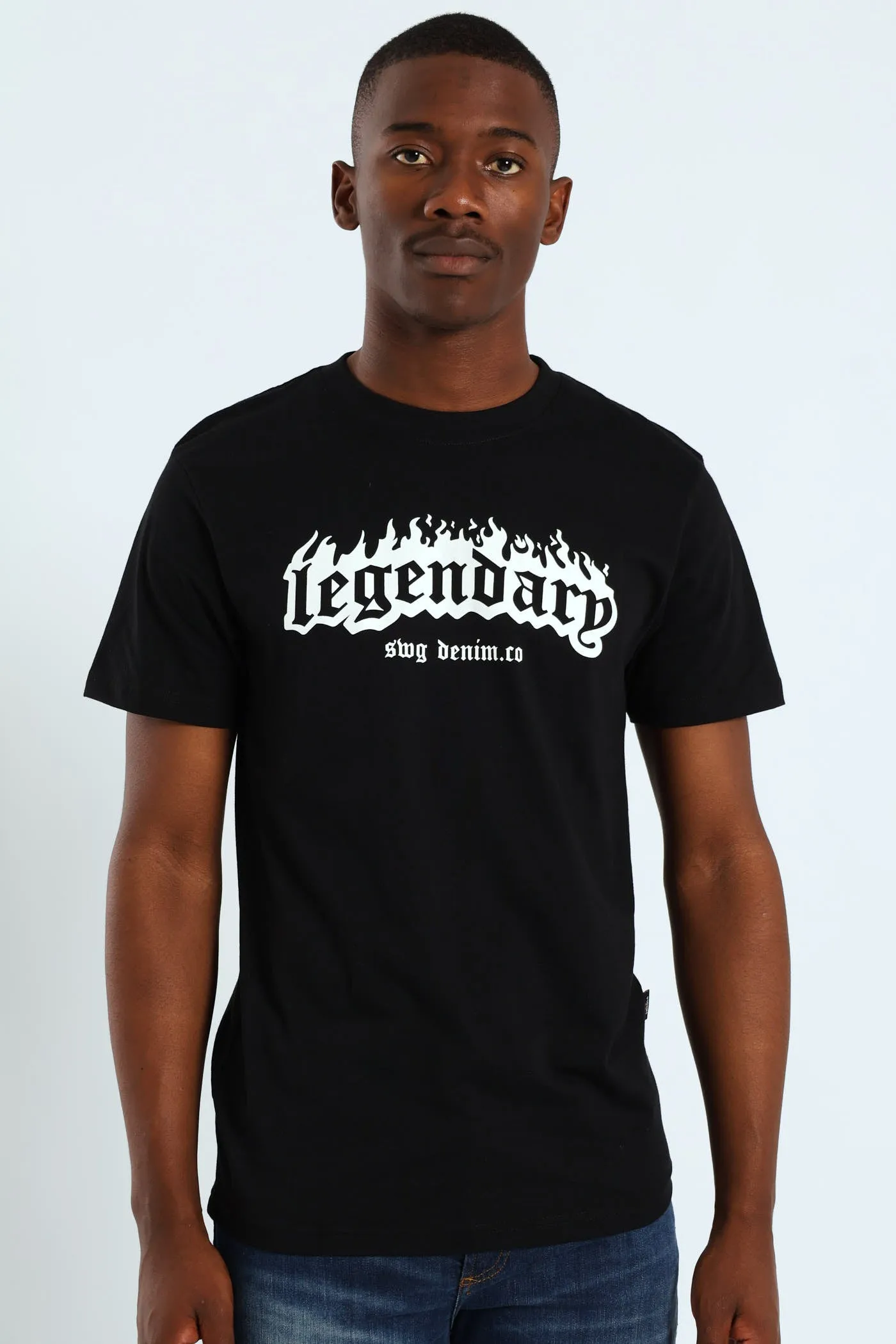 Basic Print Tee - Black sold by Edgars