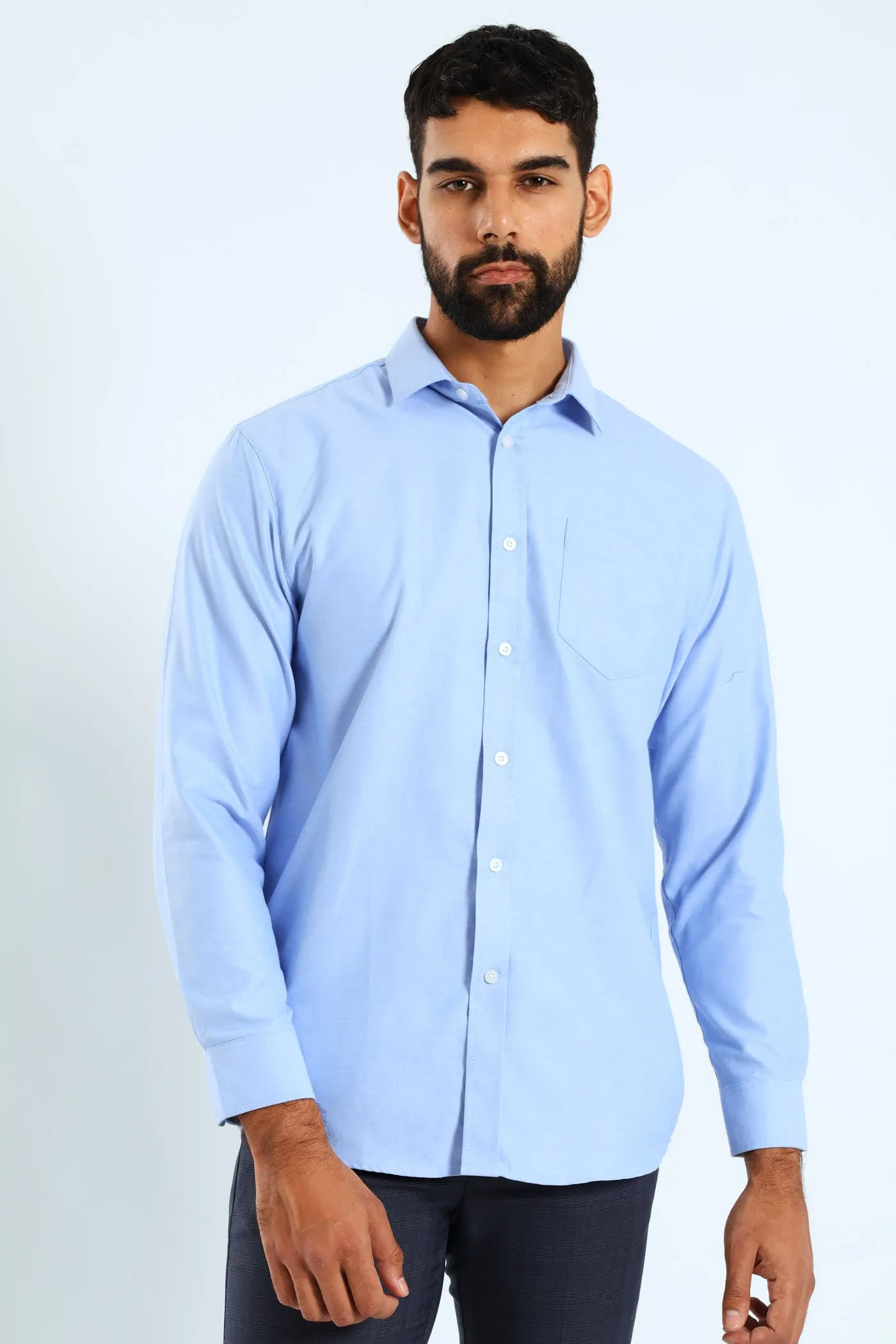 Slim Oxford Shirt - Light Blue sold by Edgars product image thumbnail 2
