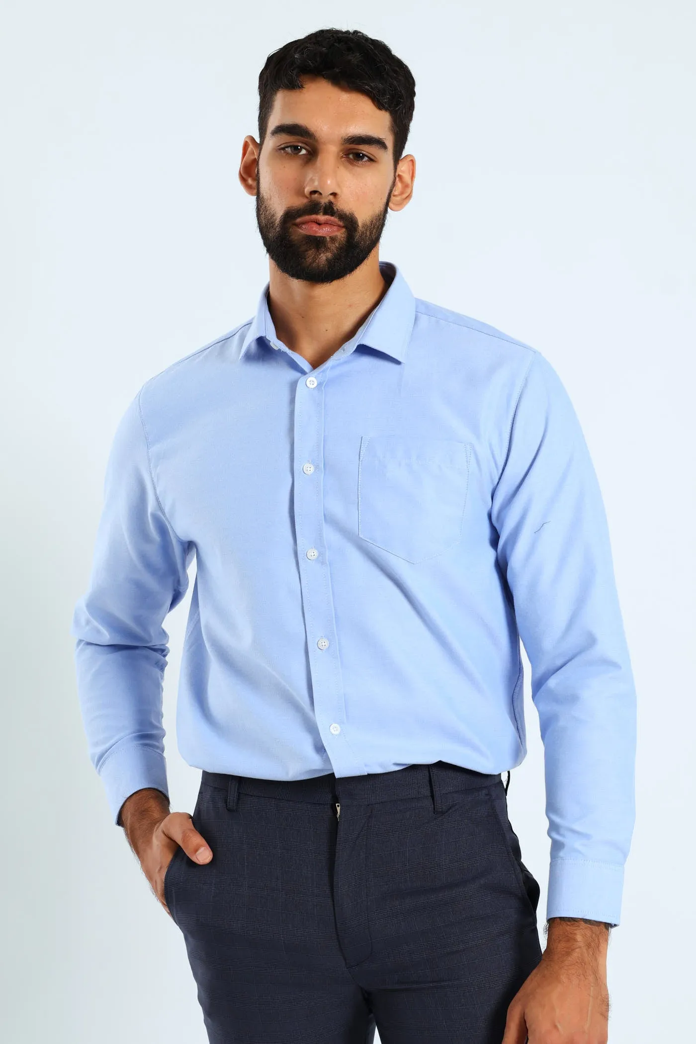 Slim Oxford Shirt - Light Blue sold by Edgars