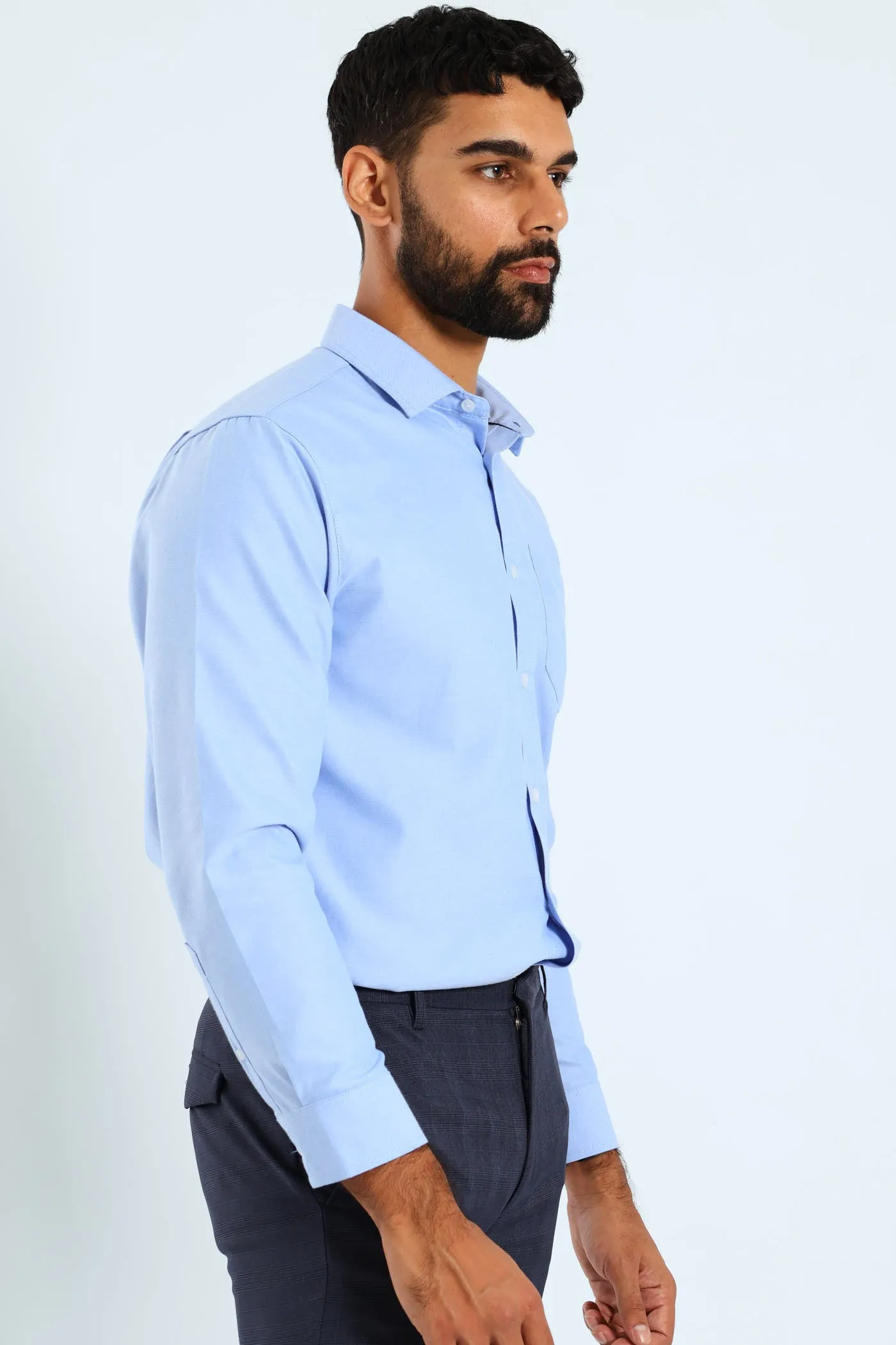 Slim Oxford Shirt - Light Blue sold by Edgars product image thumbnail 3