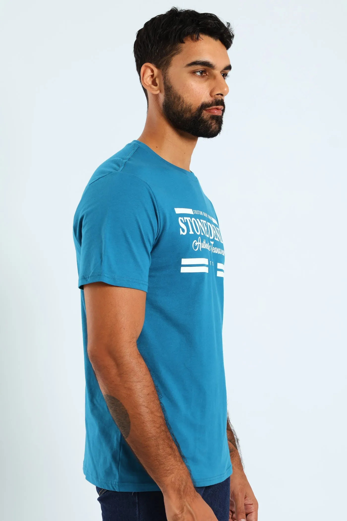 Stone Denim Premium Jeans Print Tee - Teal sold by Edgars product image thumbnail 2