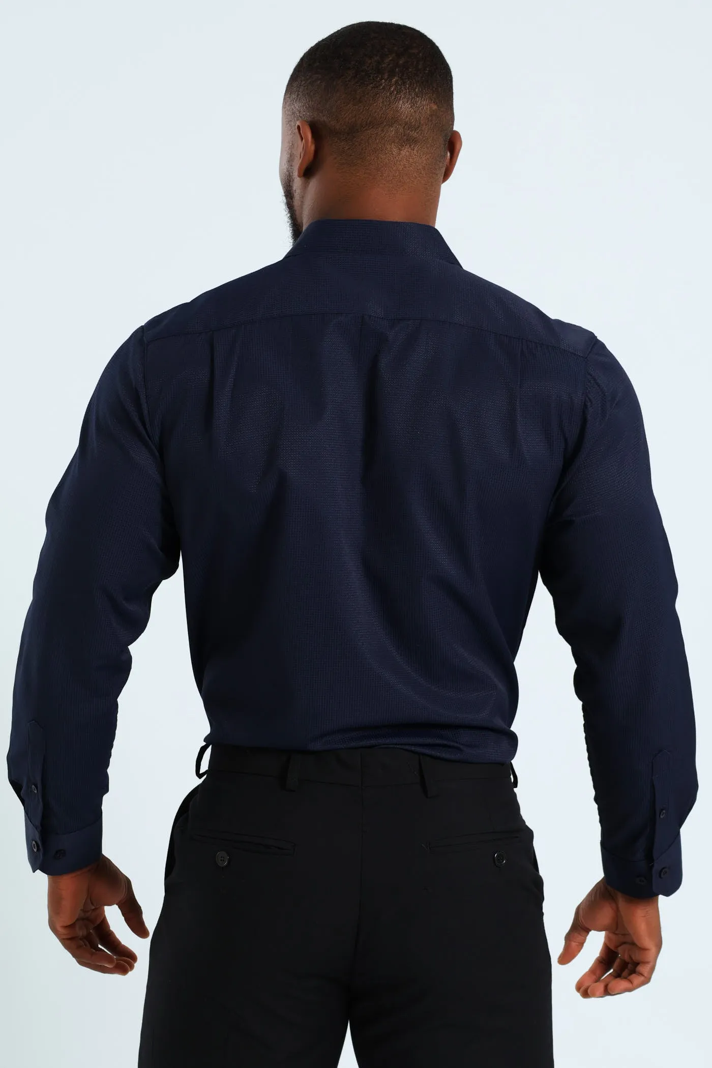 Textured Long Sleeve Shirt - Navy sold by Edgars product image thumbnail 5