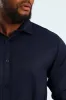 Textured Long Sleeve Shirt - Navy sold by Edgars