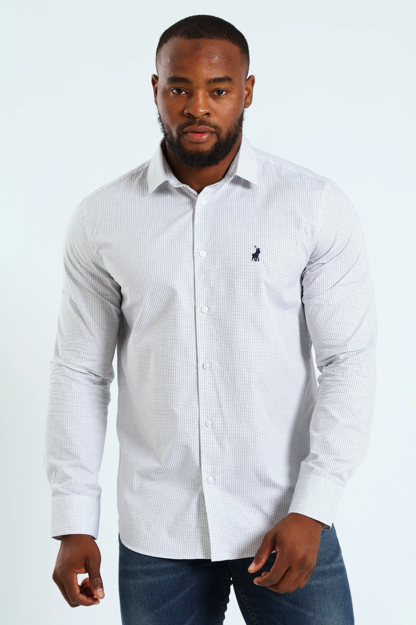 Mahan Long Sleeve Shirt - Blue sold by Edgars