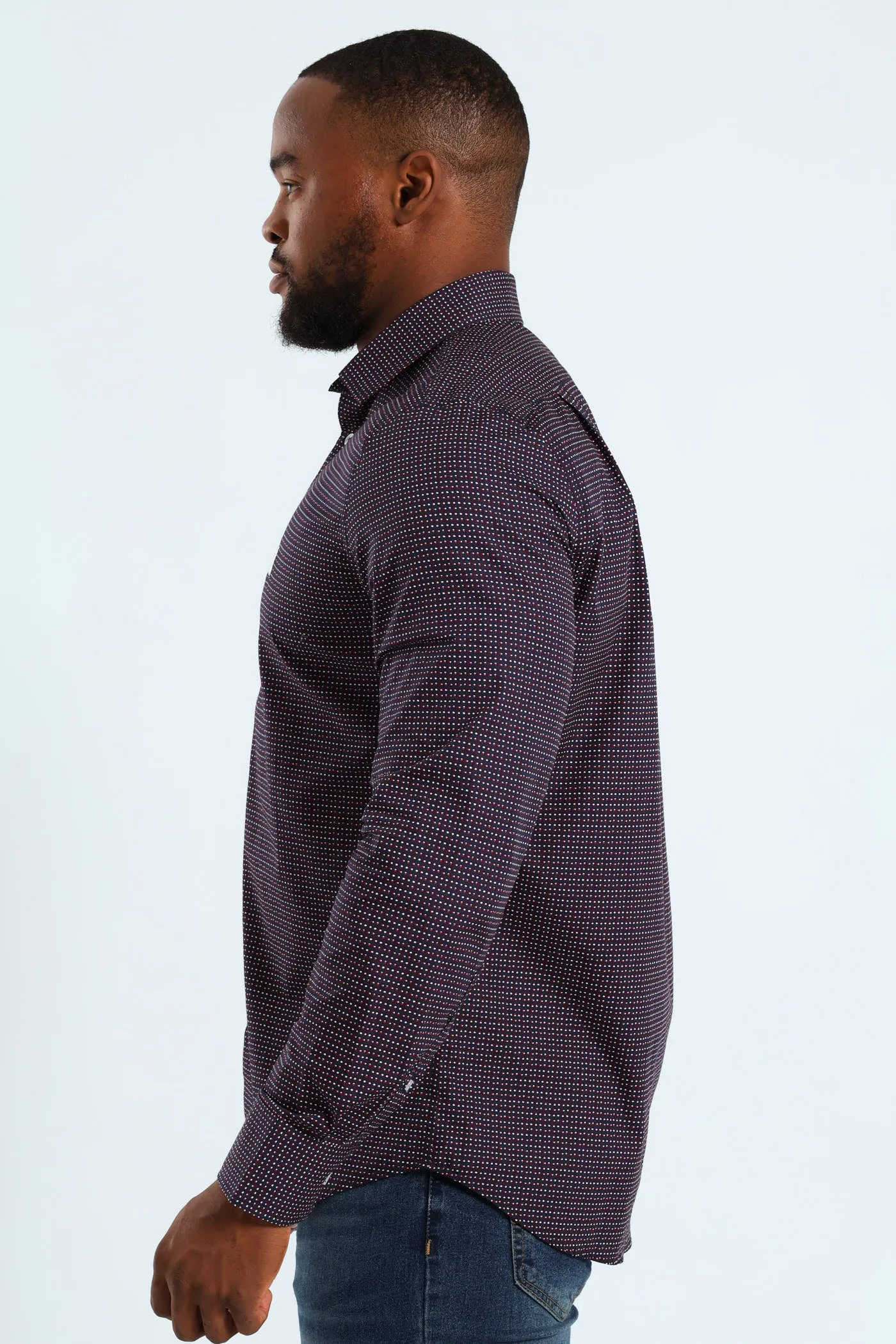 Maxim Long Sleeve Shirt - Navy sold by Edgars product image thumbnail 3