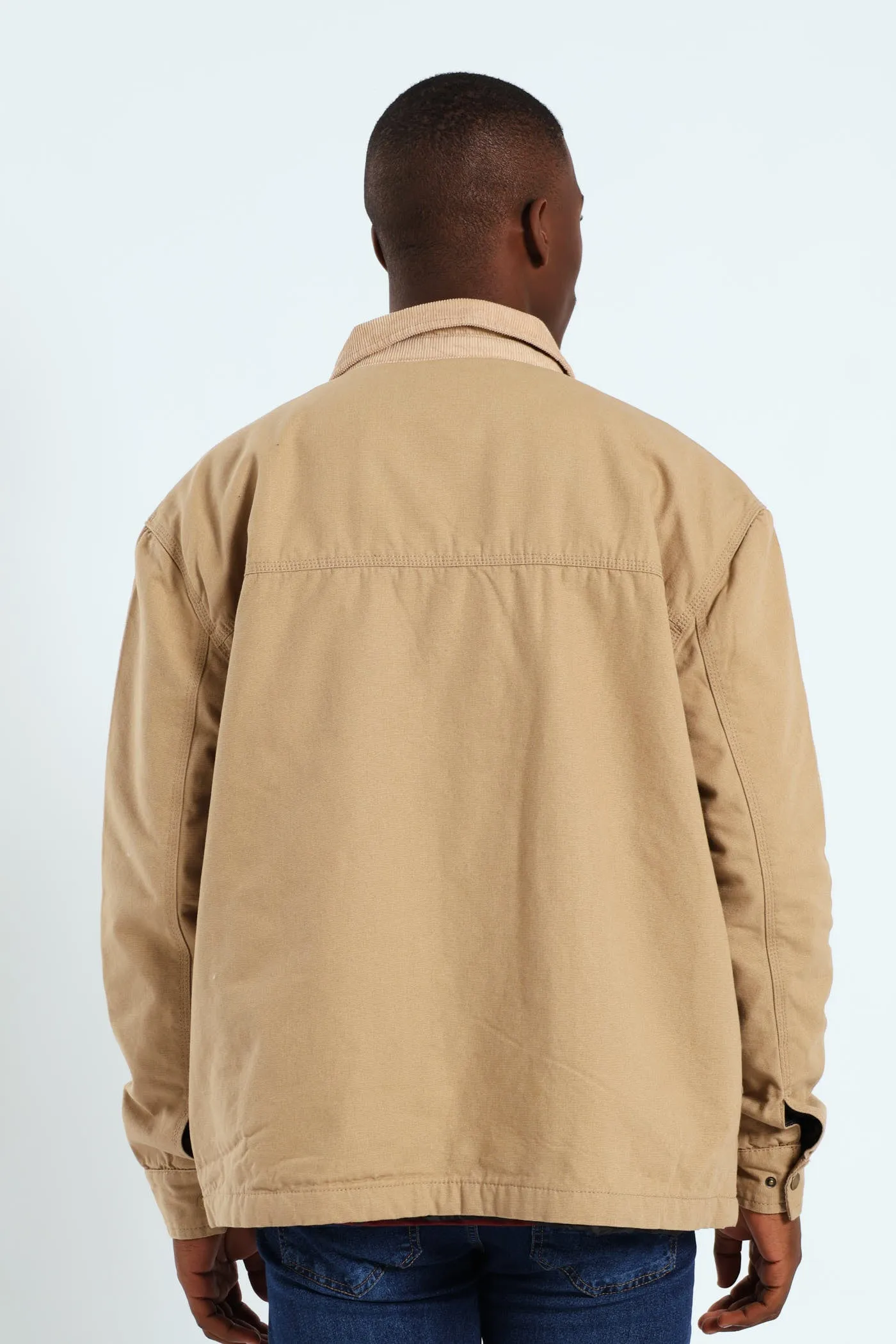 Corduroy Collar Worker Jacket - Taupe sold by Edgars product image thumbnail 3