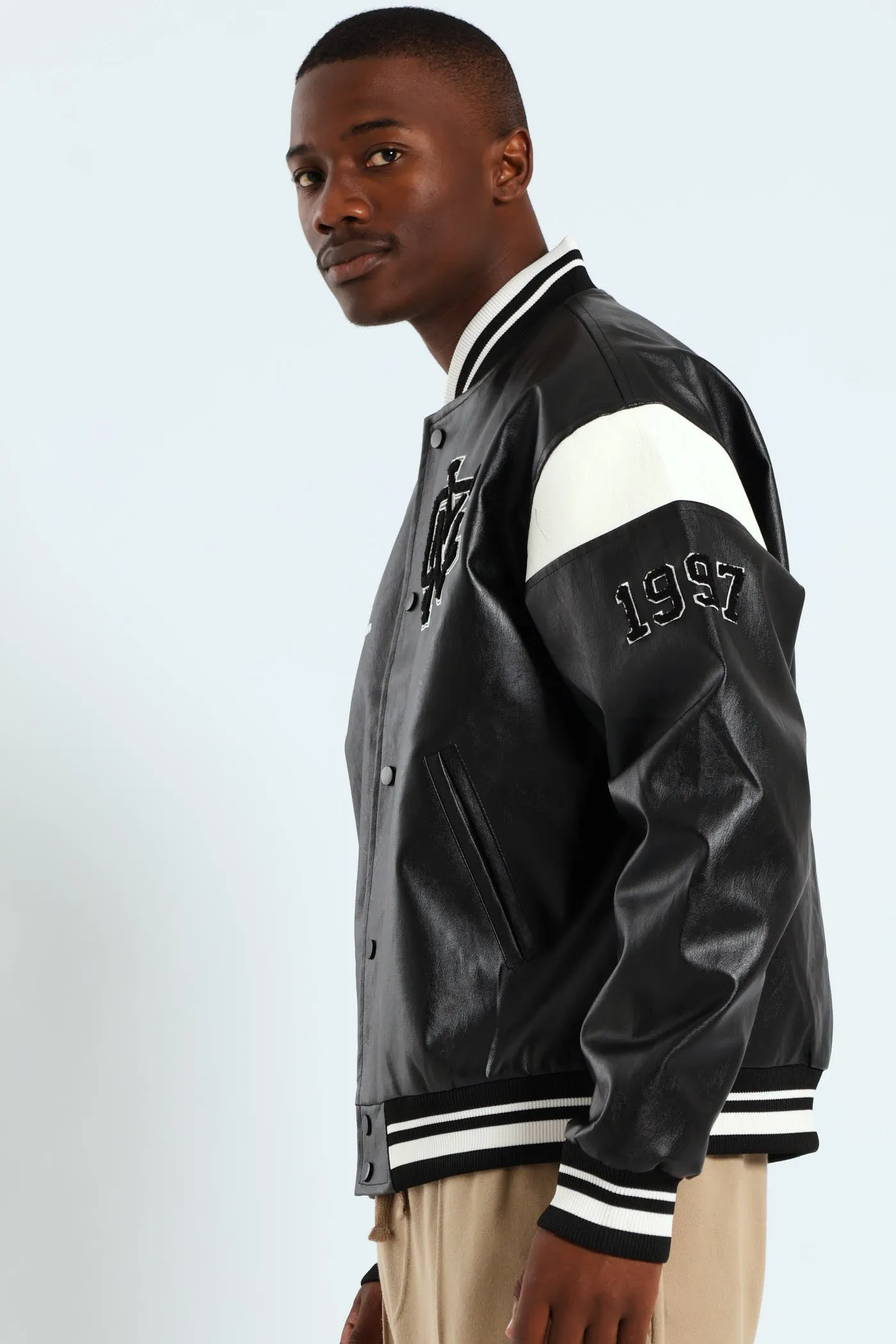 PU Baseball Jacket - Black sold by Edgars product image thumbnail 4