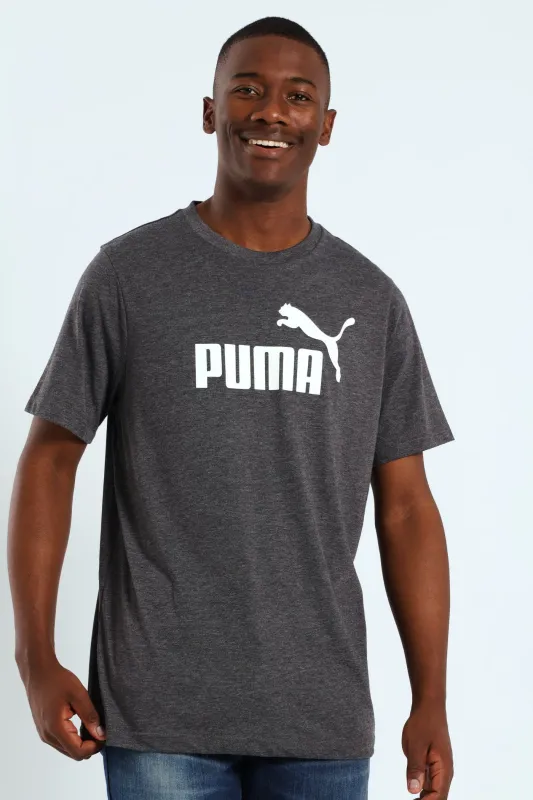 Essential No.1 Logo Heather Tee - Dark Grey sold by Edgars