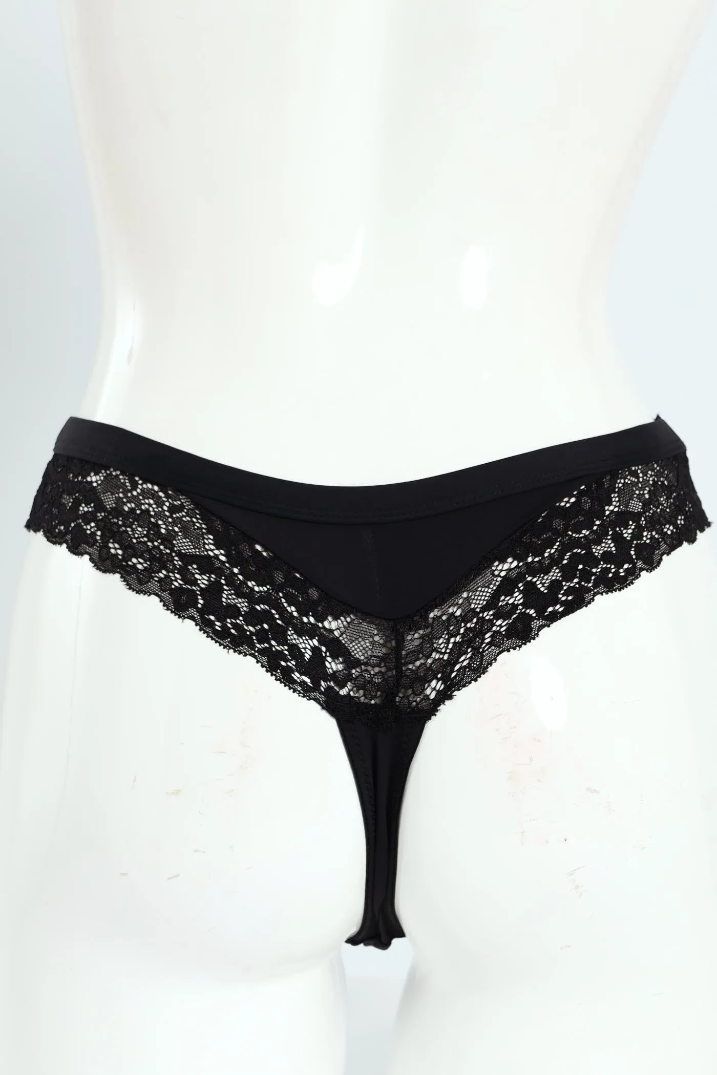 Micro Fibre Lace Thong - Black sold by Edgars product image thumbnail 2