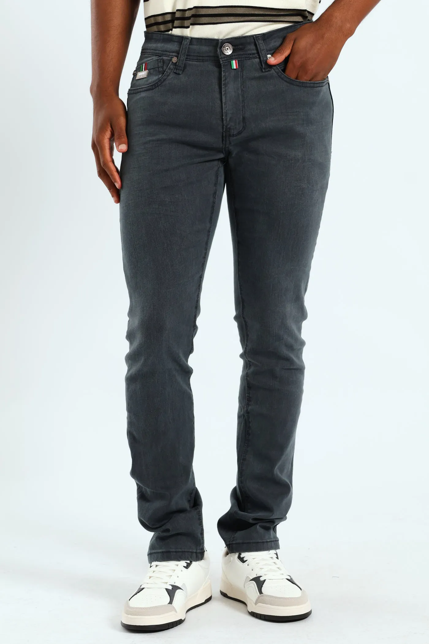 Pires Slim Denim - Slate sold by Edgars