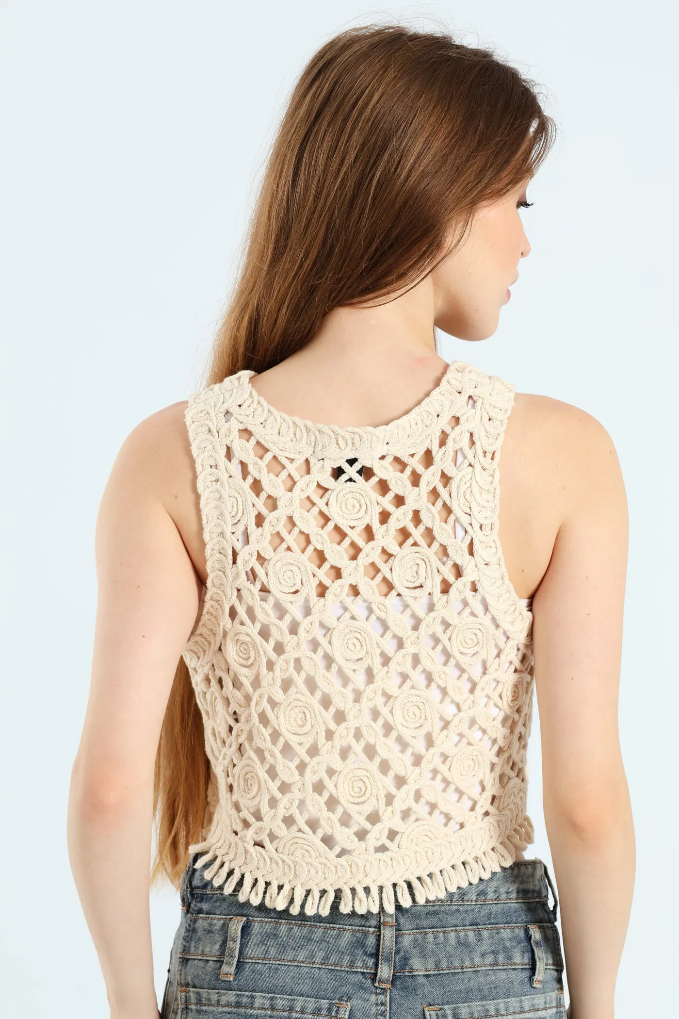 Sleeveless Cropped Sweater - Oatmeal sold by Edgars product image thumbnail 3