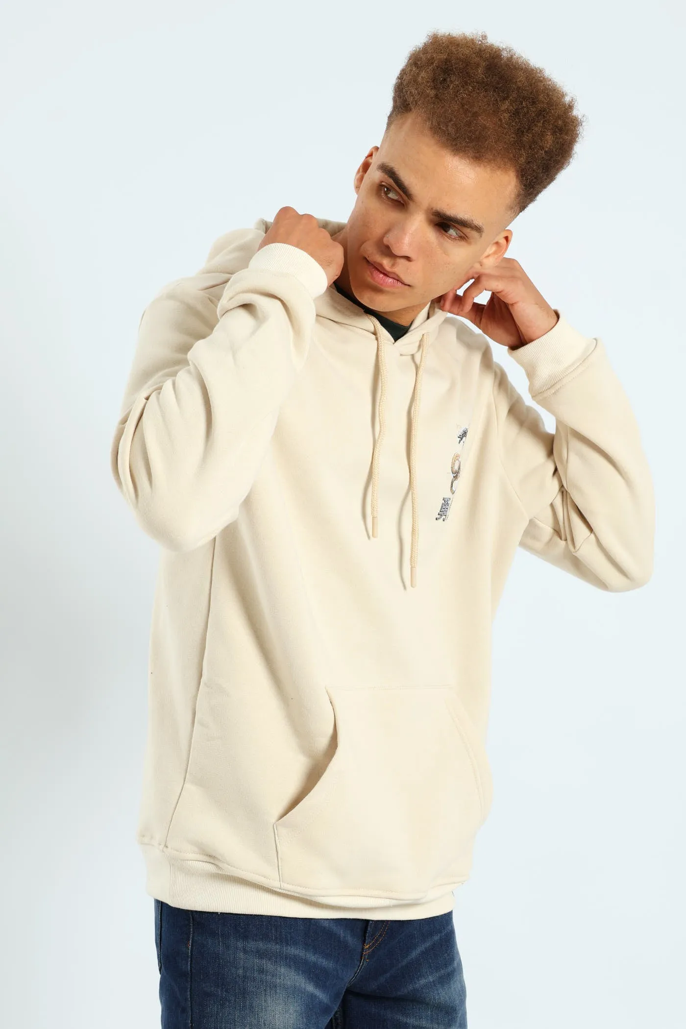 Dragon Front & Back Hoodie Top - Light Stone sold by Edgars product image thumbnail 4