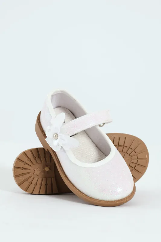 Pre-Girls Comfort Pump - White sold by Edgars