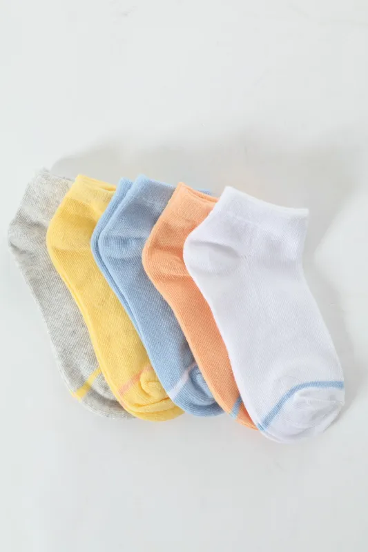 Pre-Girls 5 Pack Plain Low Cut Socks sold by Edgars
