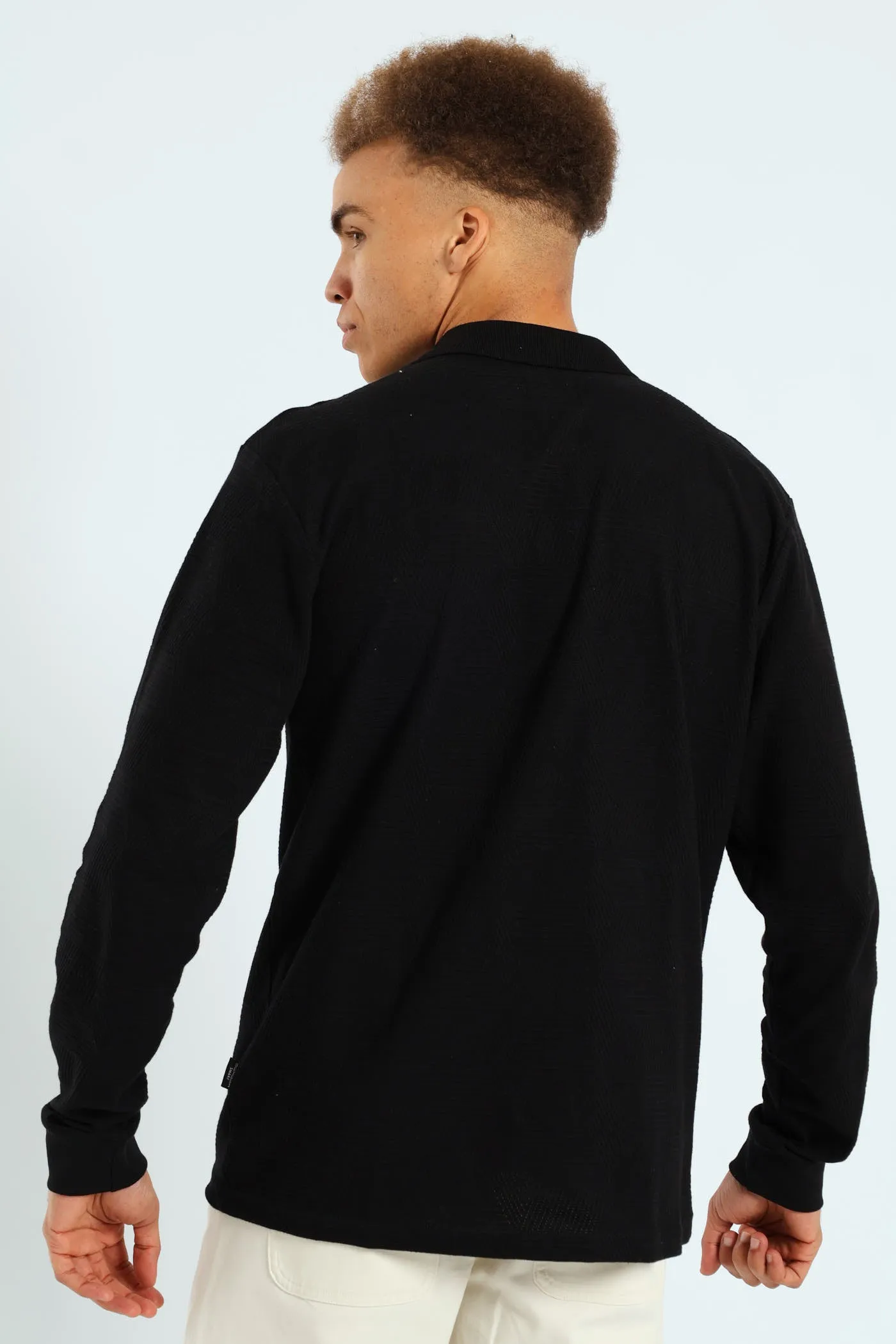 Long Sleeve Jacquard Golfer - Black sold by Edgars product image thumbnail 4