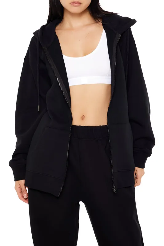 Fleece Zip Up Hoodie - Black sold by Edgars