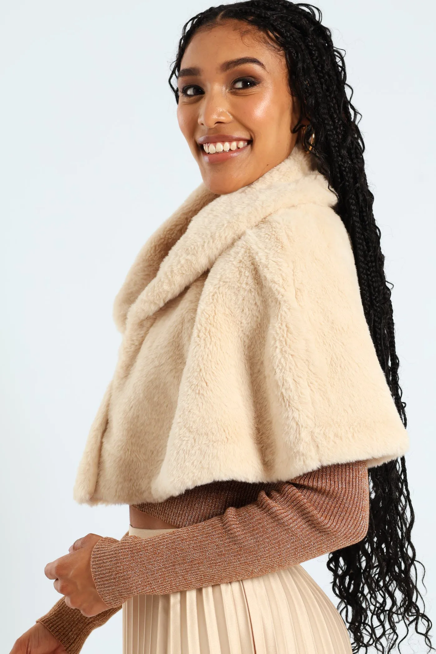 Full Faux Fur Bolero - Natural sold by Edgars product image thumbnail 4