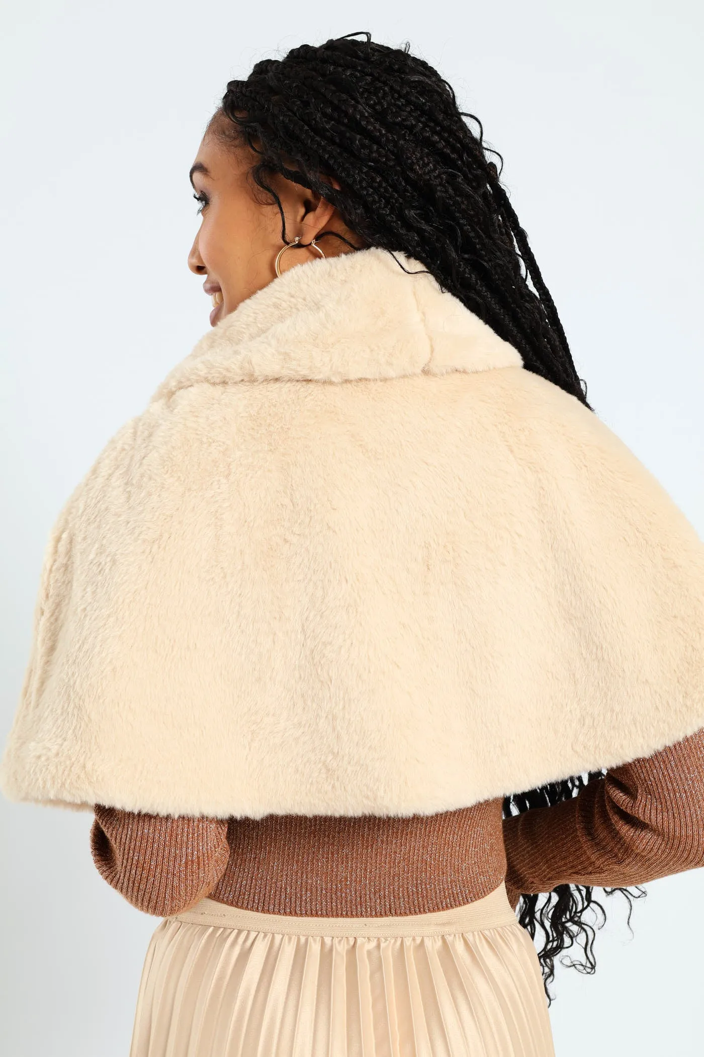Full Faux Fur Bolero - Natural sold by Edgars product image thumbnail 3