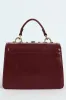 Handbag With Front Bling Detail - Burgundy sold by Edgars