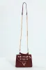 Handbag With Front Bling Detail - Burgundy sold by Edgars